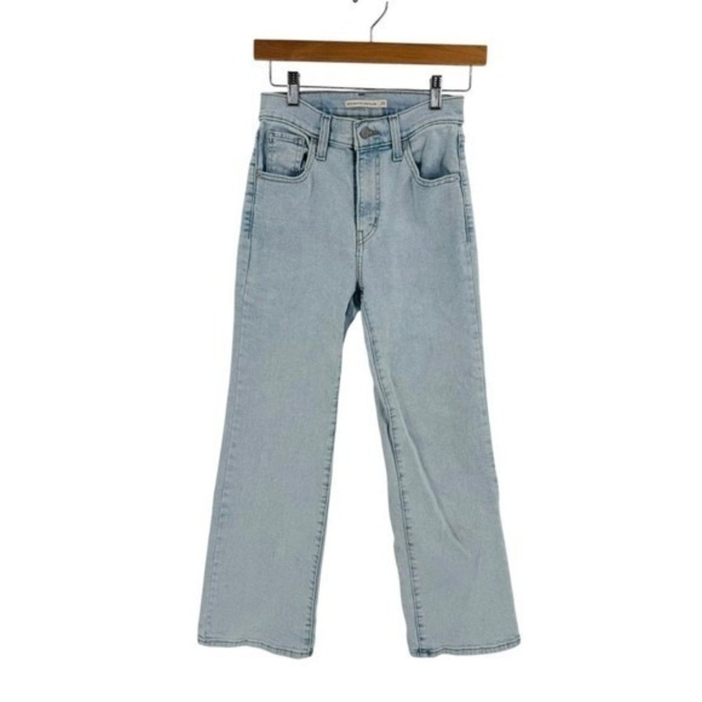 Levi's Jeans 25 Light Wash High Rise Wide Leg Flare Denim Cropped